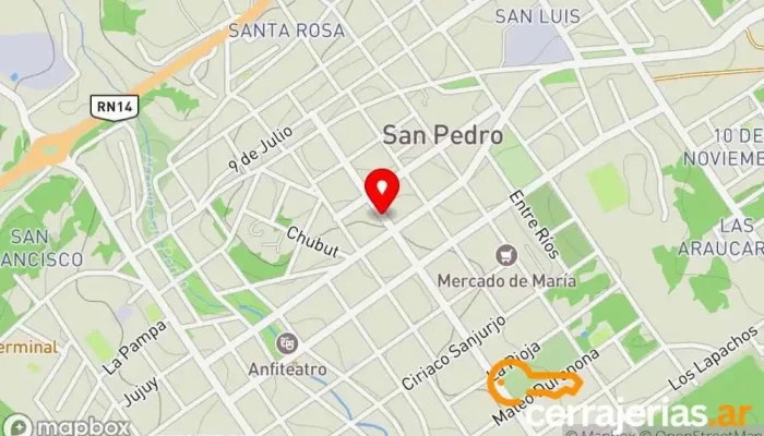 mapa de San Pedro  en San Pedro