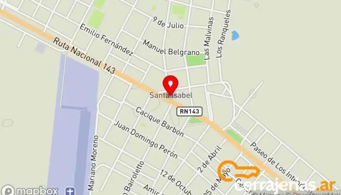 mapa de Santa Isabel  en Santa Isabel