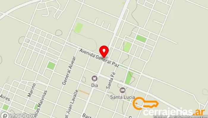 mapa de Santa Lucía  en Santa Lucía