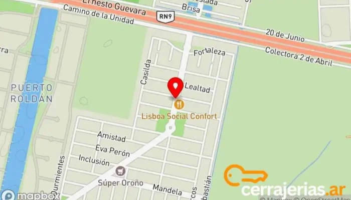mapa de SEGURMAX PUERTAS INTERIORES Y BLINDADAS Fábrica de puertas en Roldán