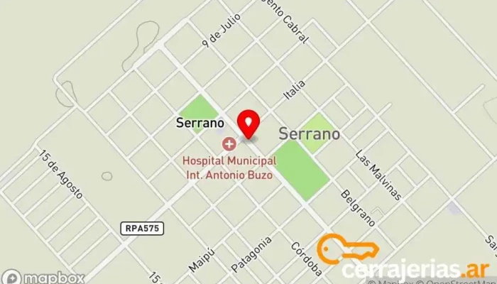 mapa de Serrano  en Serrano