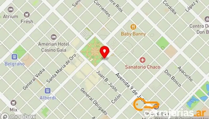 mapa de Serratrice Alicia Janete Cerrajero en Resistencia