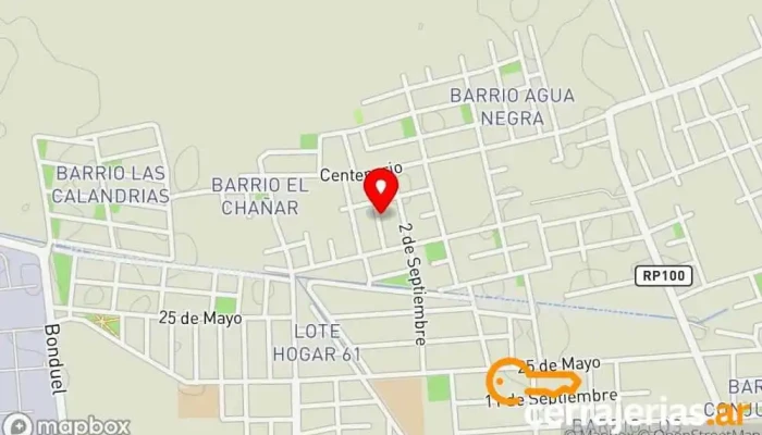 mapa de Servicio de taxi puerta a puerta Servicio de transporte en Chimbas