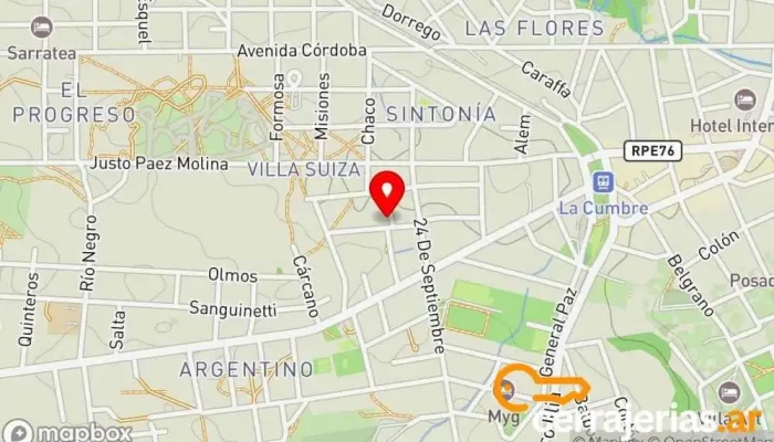 mapa de Sierra Alta Aberturas-m. de Cocina-portones Tienda de bricolaje en La Cumbre