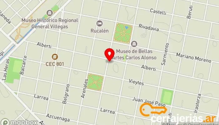 mapa de SM Cerrajeria Cerrajero en Gral. Villegas