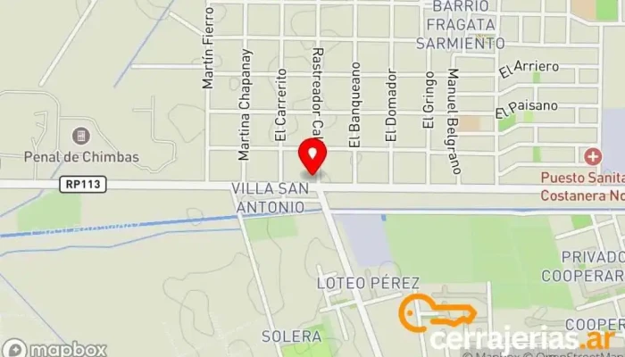 mapa de Super Obrero Supermercado en Chimbas