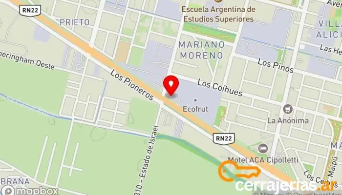mapa de SuperPrecio - Hogar y construcción - Cipolletti Tienda de artículos para el hogar, Tienda de materiales para la construcción en Cipolletti