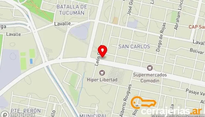 mapa de Tako Jet Cerrajero en San Miguel de Tucumán