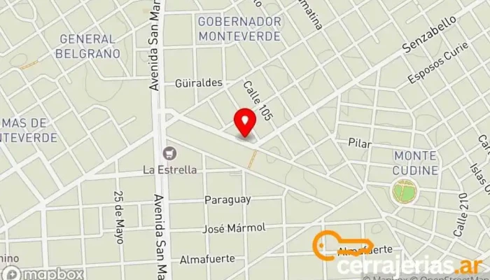 mapa de Taller de Cerrajeria - DGAN Cerrajero en Florencio Varela