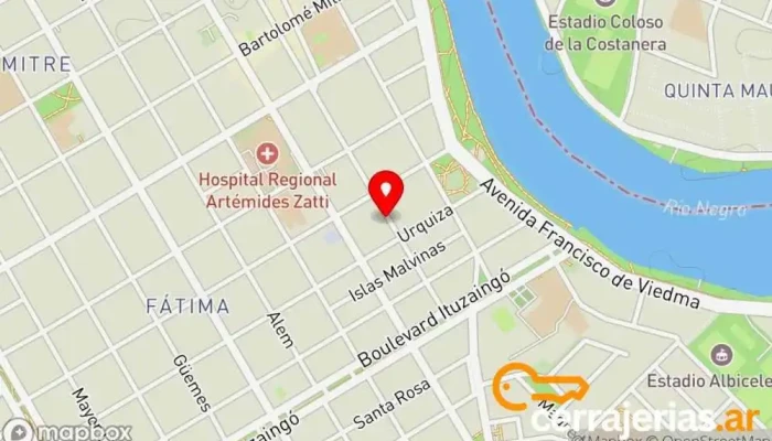mapa de Taller Linares Cerrajero en Viedma