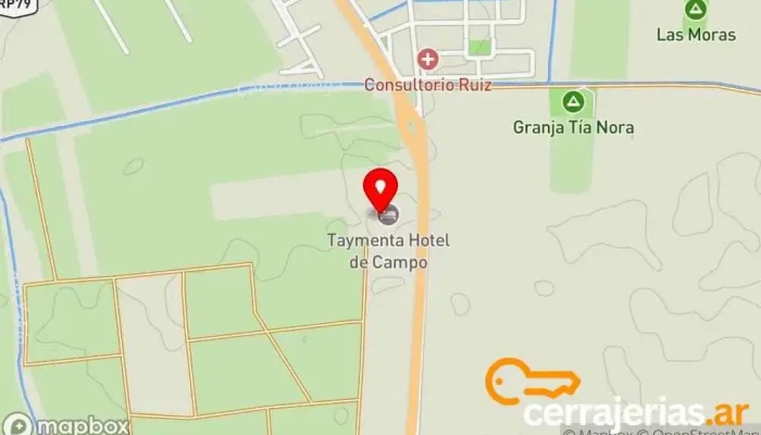 mapa de Taymenta Posada de Campo Boutique Complejo hotelero, Salón para eventos en Villa Gral. San Martin