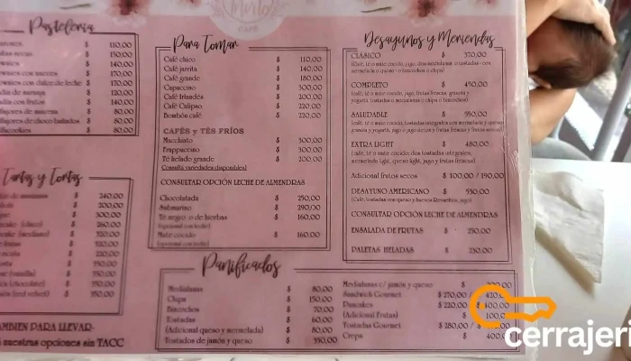 Te Invito Cafe -  Carta - Sáenz Peña