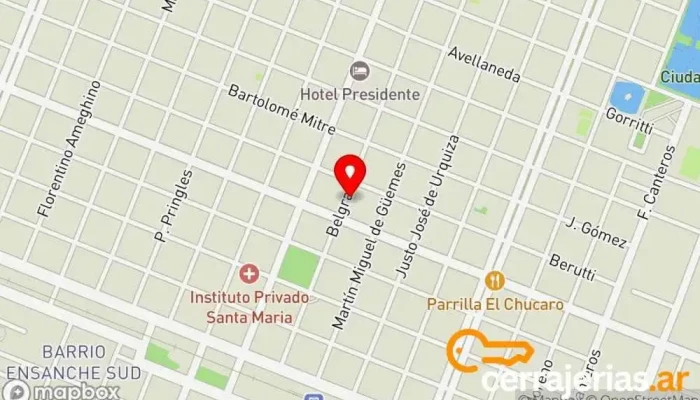 mapa de Te invito cafe Cafetería en Sáenz Peña