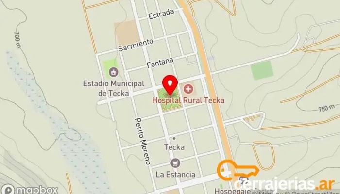 mapa de Tecka  en Tecka