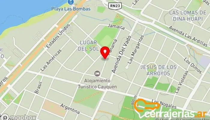 mapa de Tecmabi S.R.L. Fábrica en Dina Huapi