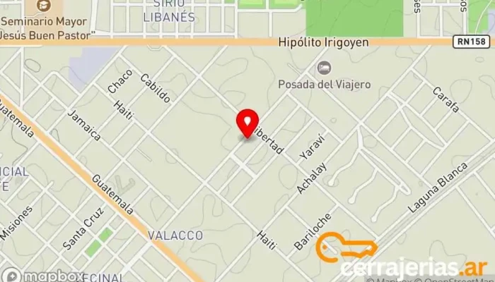mapa de TECNALUM ABERTURAS Servicio de instalación de ventanas en Río Cuarto