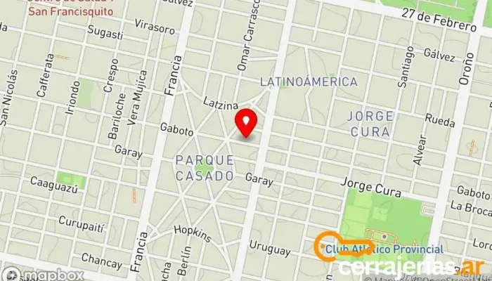 mapa de Templario cerrajeria Cerrajero en Rosario