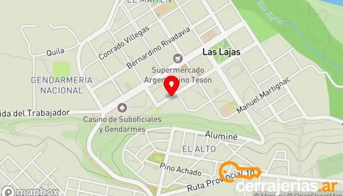 mapa de T&M Servicio Puerta a Puerta Oficinas de empresa en Las Lajas