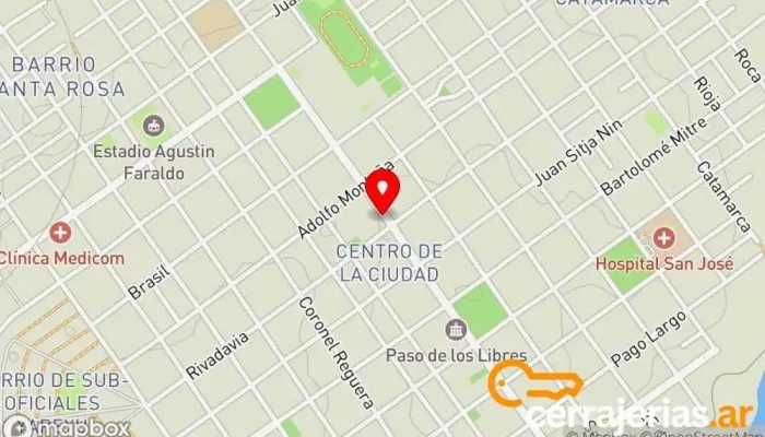 mapa de Transporte Balbastro Servicio de transporte en Paso de los Libres