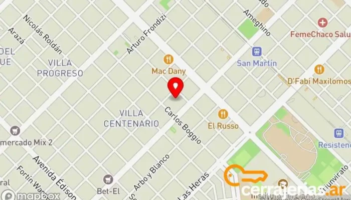 mapa de Transporte Diferencial Puerta A Puerta Ely-nal  en Resistencia