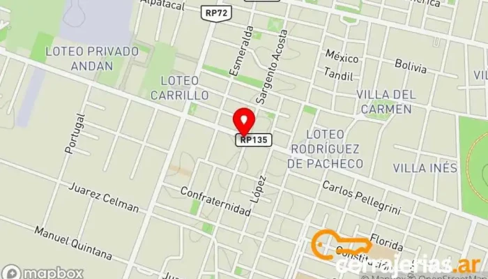 mapa de TUERCA OESTE Ferretería en Villa Krause