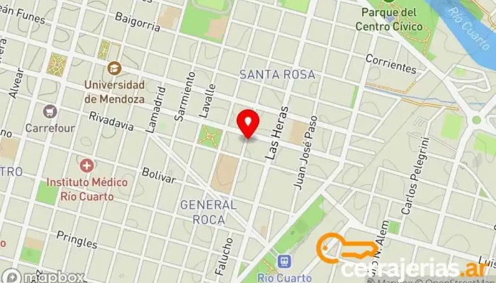 mapa de Tylo Muebles Tienda de muebles, Tienda de mobiliario para dormitorios, Tienda de cortinas, Colchonería en Río Cuarto