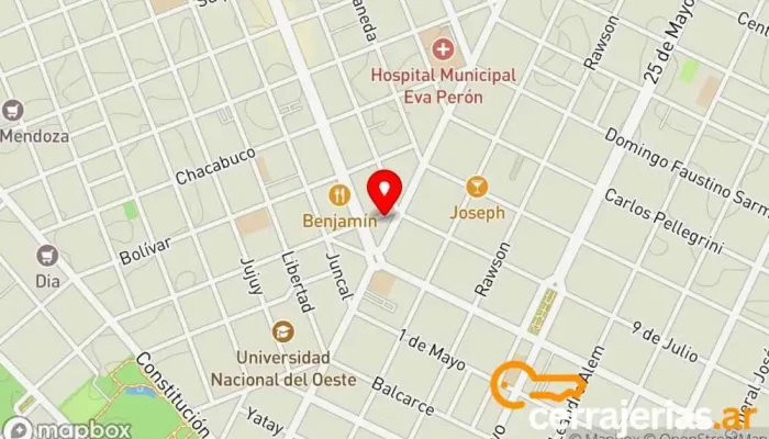 mapa de URGENCIAS 24 HS -CERRAJERIA CLAUDIO- Cerrajero en Merlo