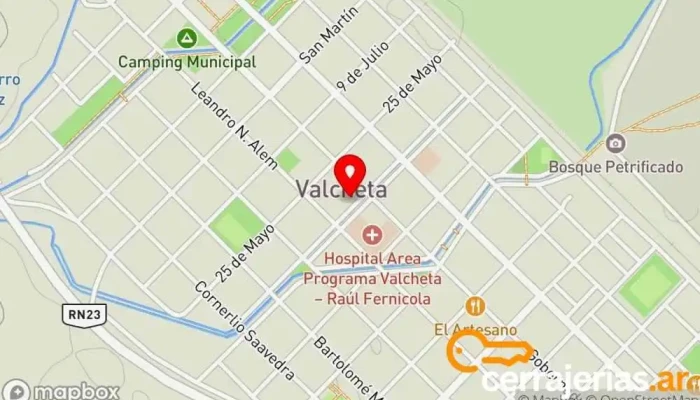 mapa de Valcheta  en Valcheta