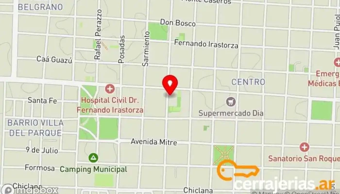 mapa de Vialum Comercio en Curuzú Cuatiá