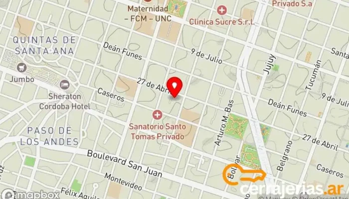 mapa de Vidrieria Mattio Servicios Tienda de cristales y espejos, Tienda de enmarcación, Tienda de mamparas de ducha, Servicio de instalación de ventanas, Tienda de accesorios para ventanas en AEQ