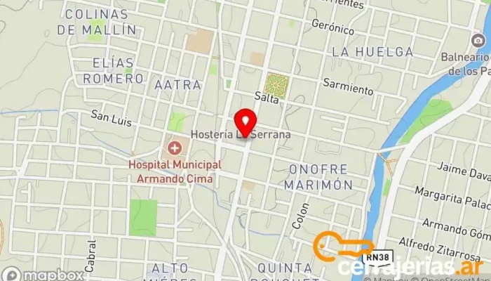 mapa de Vidrio Hogar Tienda de cristales y espejos, Tienda de cristales, Tienda de artículos de cristal en Cosquín