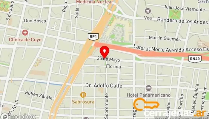 mapa de VIDRIOS BADUI Tienda de cristales y espejos en Dorrego