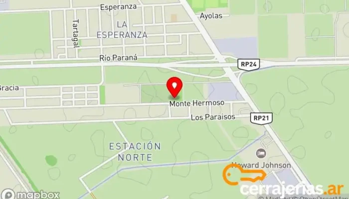 mapa de Vidrios Procesados Fábrica en Villa Gdor. Galvez