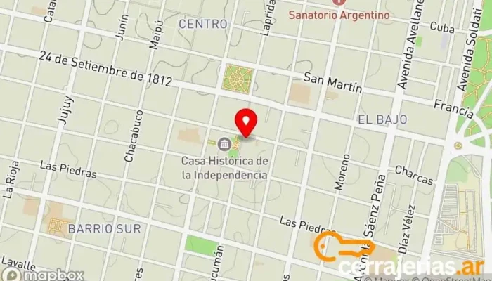 mapa de Vidrios VARELA Tienda de cristales, Proveedor de toldos, Empresa de construcción, Fábrica de puertas, Electricista, Tienda de cristales y espejos, Servicio de reparación de parabrisas y pantallas, Distribuidor de acero, Tapicería en San Miguel de Tucumán