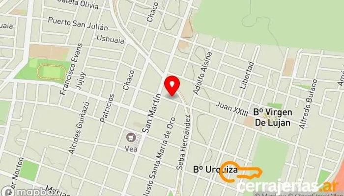 mapa de Vidrios Vicente Tienda de accesorios para ventanas, Tienda de muebles, Tienda de cristales y espejos, Servicio de reparación de cristales, Tienda de mamparas de ducha en Luján de Cuyo