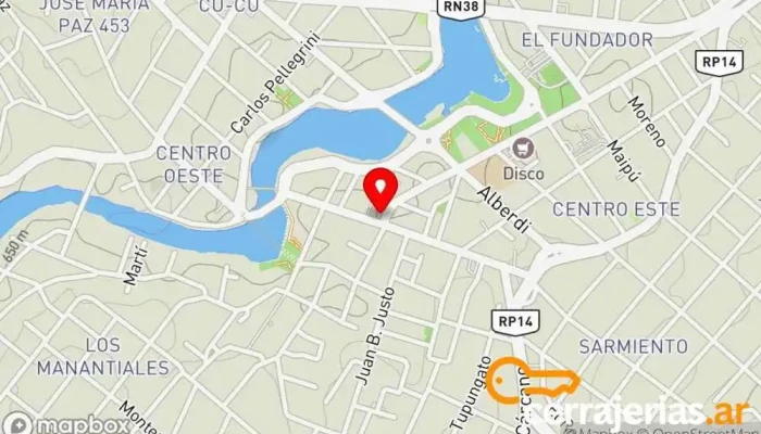 mapa de Vidrios y aberturas de aluminio Ventana de aluminio en Villa Carlos Paz