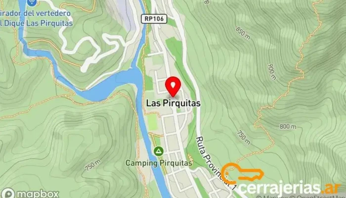 mapa de Villa Las Pirquitas  en Villa Las Pirquitas