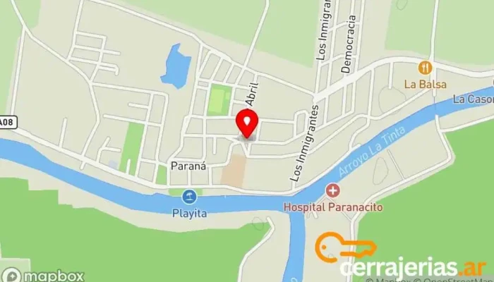 mapa de Villa Paranacito  en Villa Paranacito