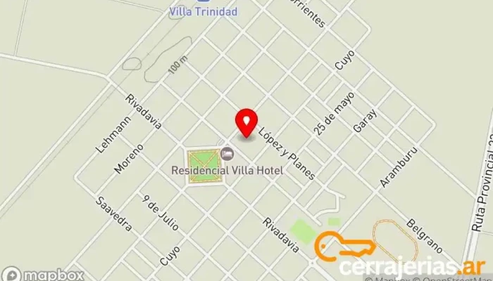 mapa de Villa Trinidad  en Villa Trinidad