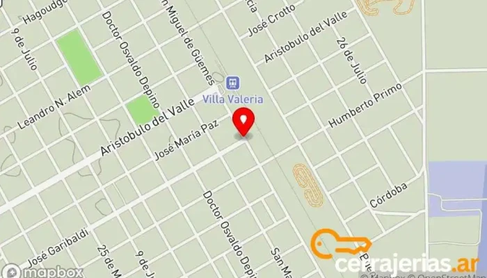 mapa de Villa Valeria  en Villa Valeria