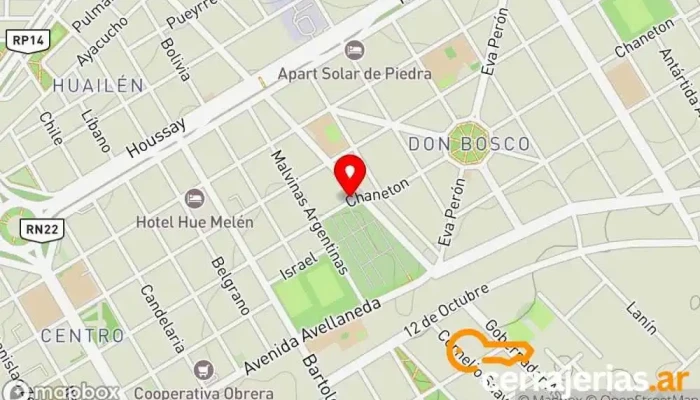 mapa de Vip - Empresa de Servicios Puerta A Puerta  en Zapala