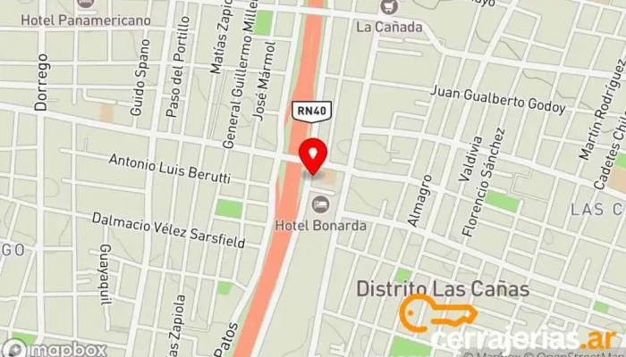 mapa de Vivero Verde Urbano Centro de jardinería, Servicio de plantas para interior, Paisajista en Dorrego