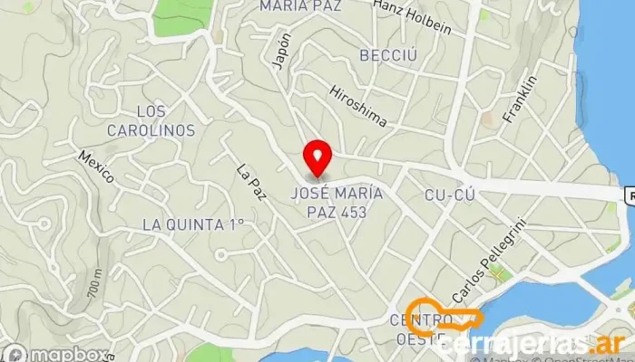 mapa de Wynwood Extreme Hostel Complejo hotelero en Villa Carlos Paz