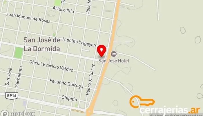 mapa de YPF Gasolinera en San Jos. D. Dormida